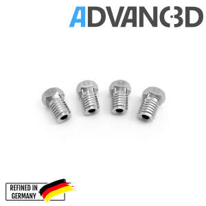 Advanc3D V6 Style Nozzle aus gehärteter Stahl  C15 in 0.4mm für 1.75mm Filament detail