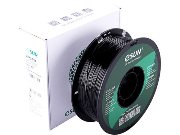 eSUN ETPU-95A 1,75mm Schwarz 1kg 3D-Druck Filament für flexible Drucke