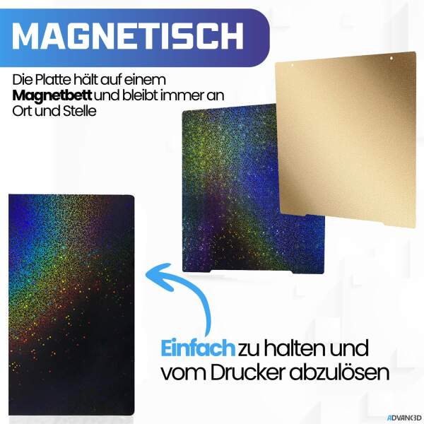 Bambulab A1 Druckplatte Advanc3D Flexible Druckplatte Mit PEO Und PEI Schicht Für Bambulab X1 Bambu Lab P1s