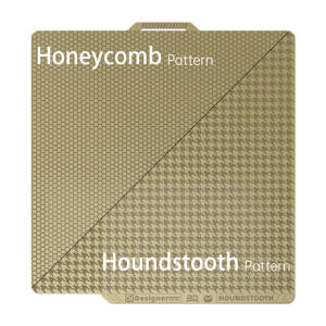 BIQU Panda Dual-textured Build Plate with Honeycomb & Houndstooth Patterns for Bambu X1/P1/A1