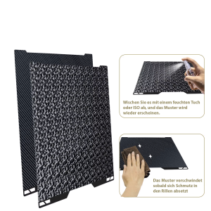 Advanc3D PEO/PET Druckplatte Druckbett beidseitig 347x355mm (ür Bambu Lab H2D