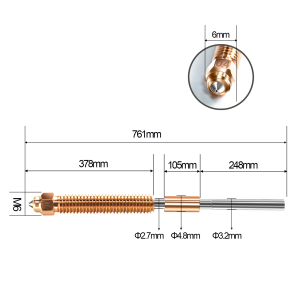 Advanc3D Ersatz Nozzle Düse 0.4mm für Creality 3D K2 Plus