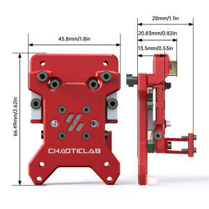 Chaoticlab Voron TAP V2.0 CNC Kit für V2.4 Trident Rot