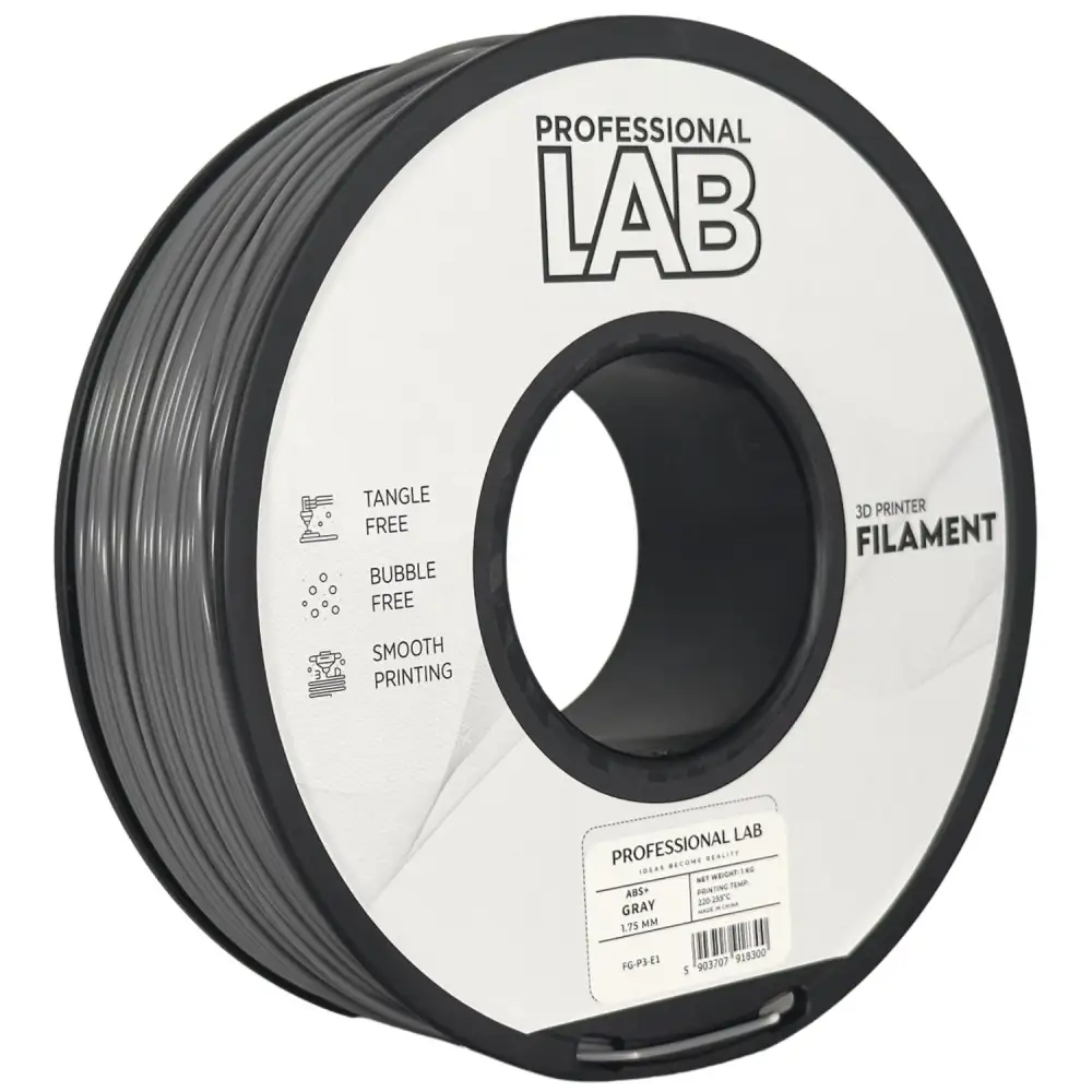 ABS+ ABS Plus Grau Robust FDM 3D Drucker Filament 1,75mm...