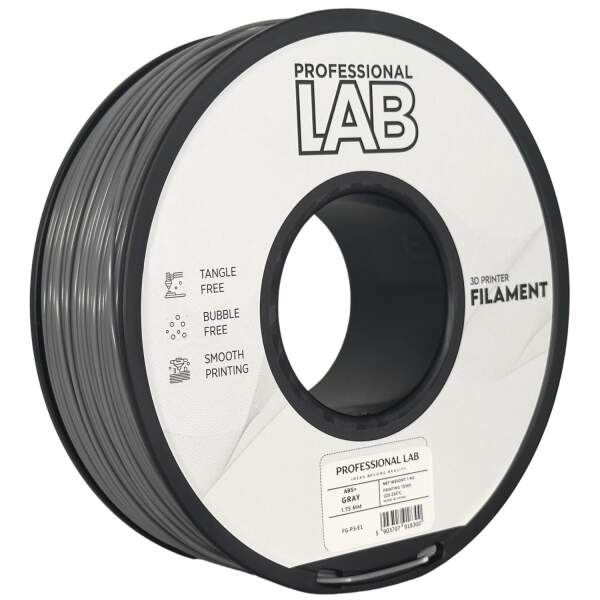 ABS+ ABS Plus Grau Robust FDM 3D Drucker Filament 1,75mm 1kg Prof. Lab Rolle