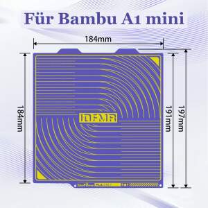 Advanc3D Cryoplate Druckplatte 184mm flexibel nur PLA 3D...