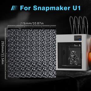 Advanc3D Federstahl Druckplatte PEO PET 276x293 für Snapmaker U1 3D Drucker