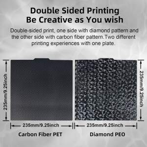 Advanc3D Federstahl Druckplatte PEO PET 235x235 für Creality K1 Ender 3 S1 Pro