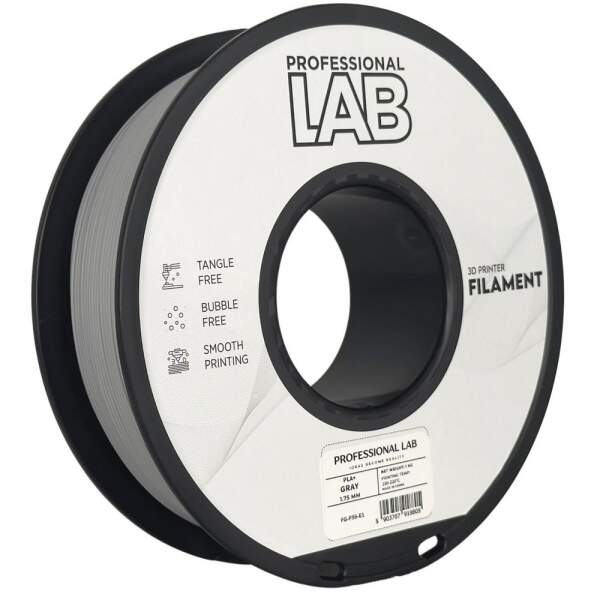 PLA+ PLA Plus Grau Robust FDM 3D Drucker Filament 1,75mm 1kg Prof. Lab Rolle