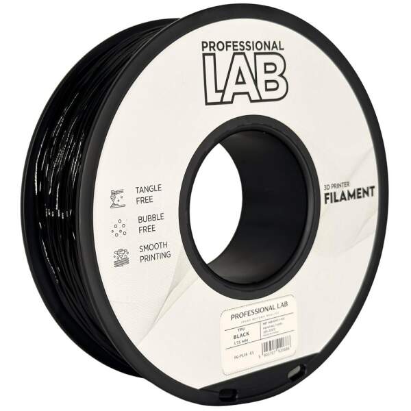 TPU Filament flexibel 1,75mm 1kg Schwarz - Prof. Lab
