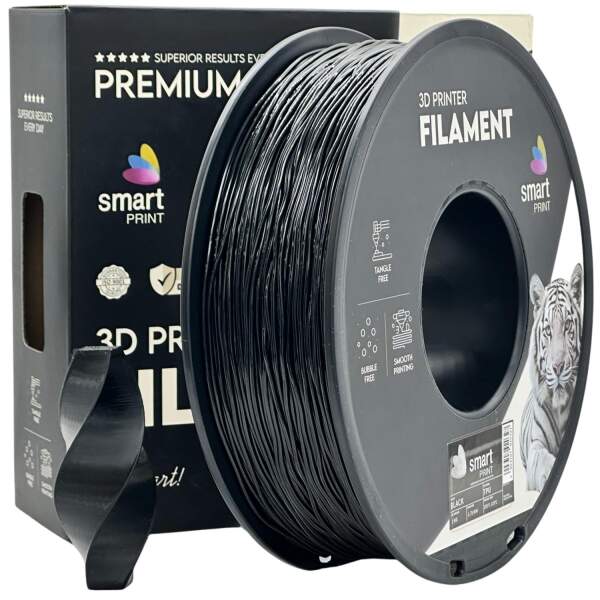 TPU Filament flexibel 1,75mm 1kg Schwarz - Smart Print