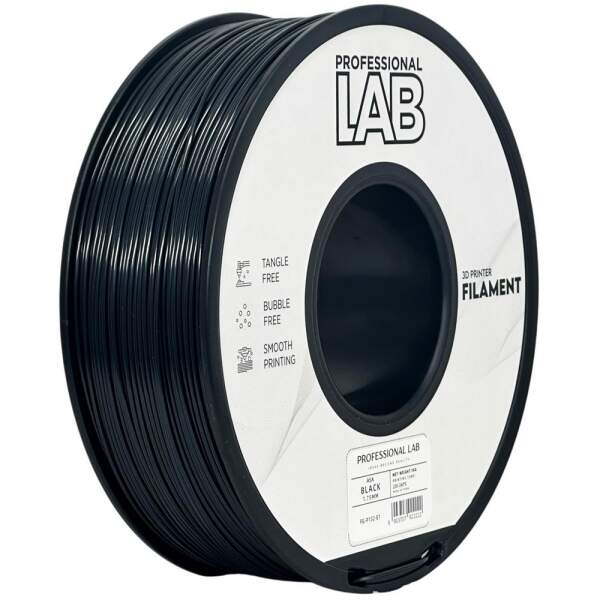 ASA Schwarz Robust FDM 3D Drucker Filament 1,75mm 1kg Prof. Lab Rolle