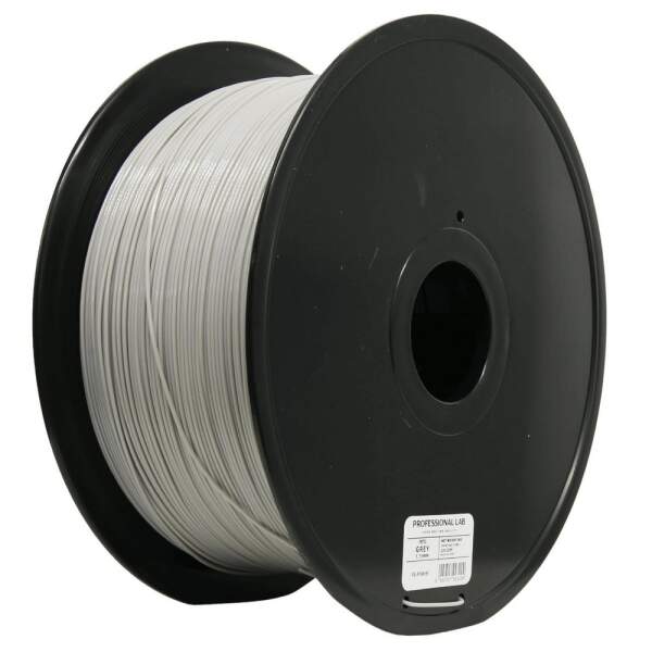 PETG Grau FDM 3D Drucker Filament 1,75mm 3kg Prof. Lab Rolle