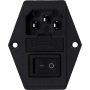 Advanc3D Kaltgeräte Einbaubuchse mit Schalter 10A 250V und Wechselsicherung 3D Drucker vorne