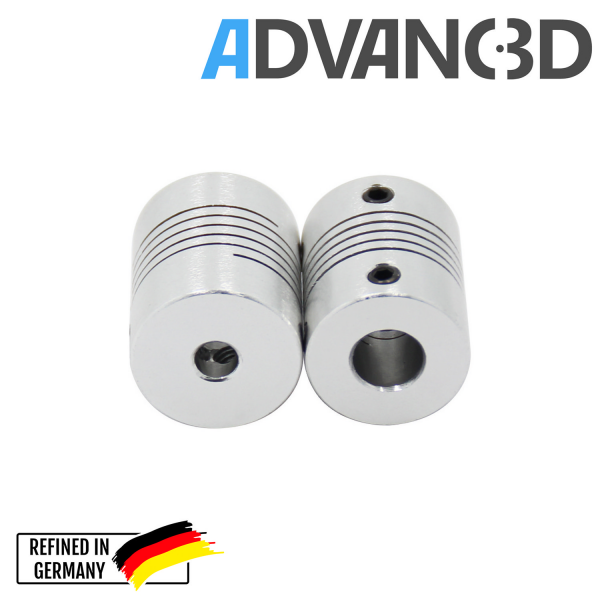 Wellenkupplung aus Messing  3,0 mm 2,3 mm Achsdurchmesser 