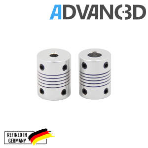 Advanc3D Flexible Wellen Kupplung Motorkupplung 5 mm auf 8 mm Aluminium 18 x 25mm seite