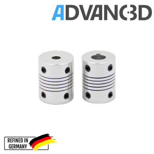 Flexible Wellen Kupplung Motorkupplung 5 mm auf 8 mm Aluminium 18 x 25mm seite