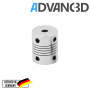 Advanc3D Flexible Wellen Kupplung Motorkupplung 5 mm auf 8 mm Aluminium 18 x 25mm vorne