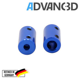 Advanc3D styv axelkoppling Motorkoppling 5 mm till 8 mm Aluminium 14 x 25mm