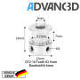 Advanc3D Pully GT2 6mm Riemenscheibe f&uuml;r 3D Drucker 16T 5mm Welle OD13mm seite