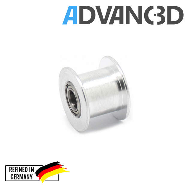 Advanc3D Spannrolle für 5 mm Achsen für 10mm Riemen - GT2 Pulley mit Kugellager für 3D-Drucker vorne
