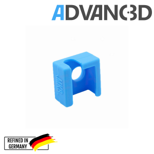 Silikon Socke f&uuml;r V5  J-Head Heizblock und Nachbauten blau temoperaturbest&auml;ndig seite