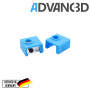 Advanc3D Silikon Socke für MK8 Makerbot Heizblock und Nachbauten blau temoperaturbeständig vorne