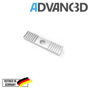 Advanc3D Zahnriemen Klemme aus Aluminium Timing belt toothed aluminum fixing piece vorne
