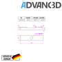 Advanc3D Zahnriemen Klemme aus Aluminium Timing belt toothed aluminum fixing piece seite